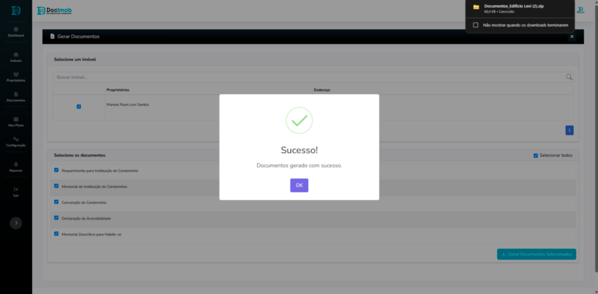 Documentos de instituição de condomínio prontos para download no DocImob